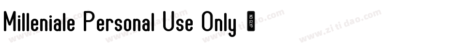 Milleniale Personal Use Only字体转换